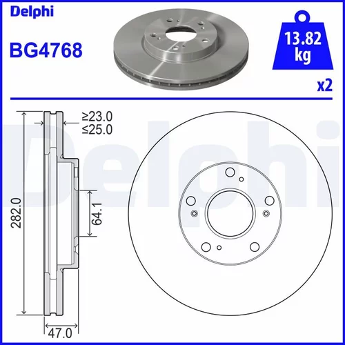 Brzdový kotúč DELPHI BG4768