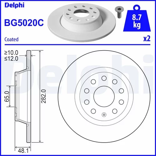 Brzdový kotúč BG5020C /DELPHI/