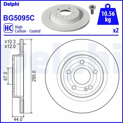 Brzdový kotúč DELPHI BG5095C