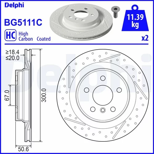 Brzdový kotúč DELPHI BG5111C