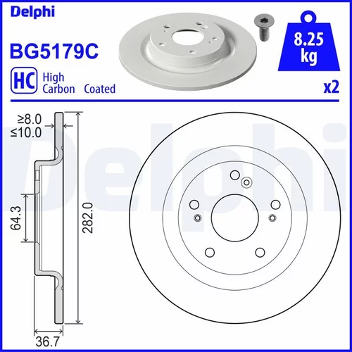 Brzdový kotúč DELPHI BG5179C