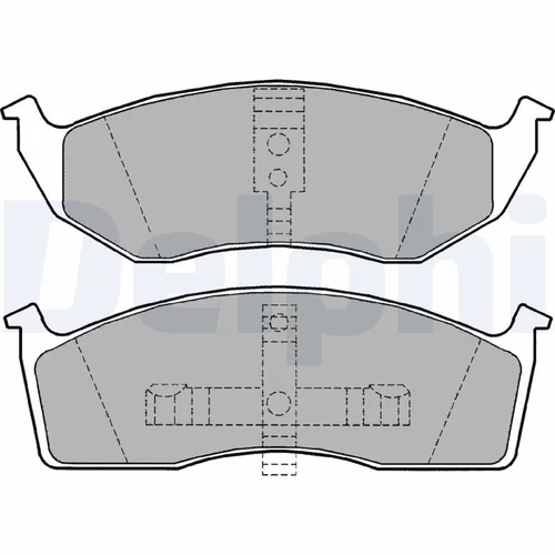 Sada brzdových platničiek kotúčovej brzdy DELPHI LP1164