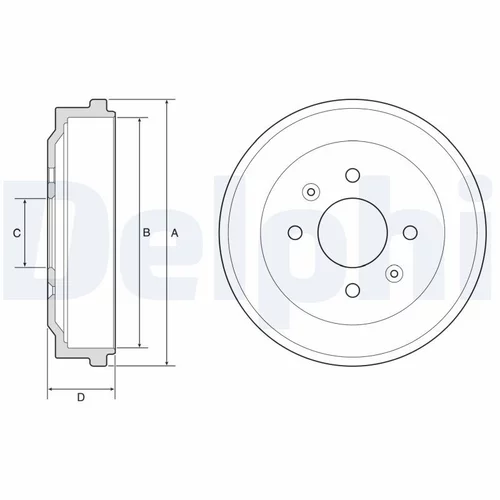 Brzdový bubon DELPHI BF570 - obr. 1