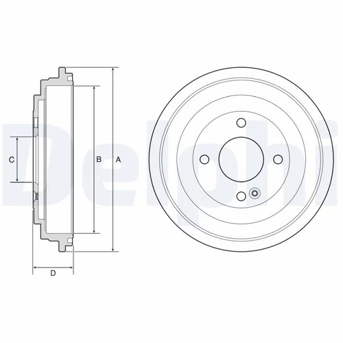 Brzdový bubon DELPHI BF618 - obr. 1