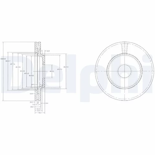 Brzdový kotúč DELPHI BG2419