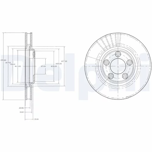 Brzdový kotúč DELPHI BG3511