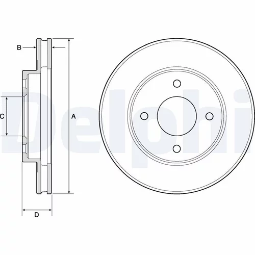 Brzdový kotúč DELPHI BG4742C