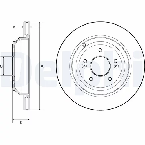 Brzdový kotúč DELPHI BG4756C