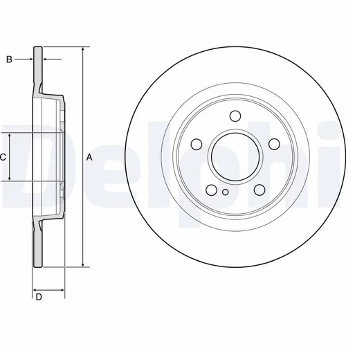 Brzdový kotúč DELPHI BG4790C