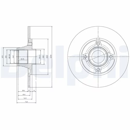 Brzdový kotúč DELPHI BG9033RSC