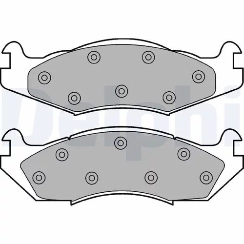 Sada brzdových platničiek kotúčovej brzdy DELPHI LP889