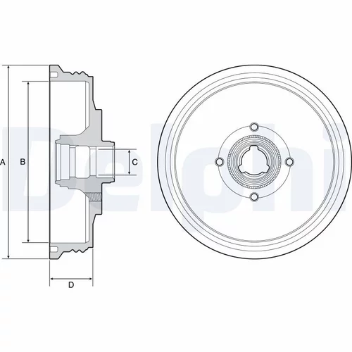 Brzdový bubon DELPHI BF510 - obr. 1