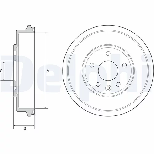 Brzdový bubon DELPHI BF556 - obr. 1