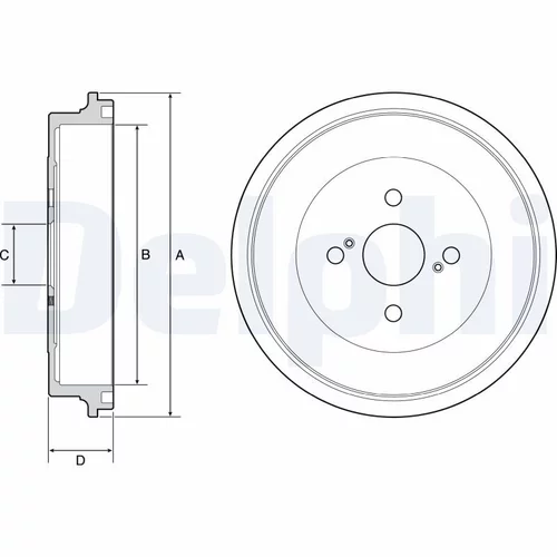 Brzdový bubon DELPHI BF560 - obr. 1