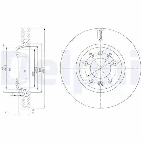 Brzdový kotúč DELPHI BG4084