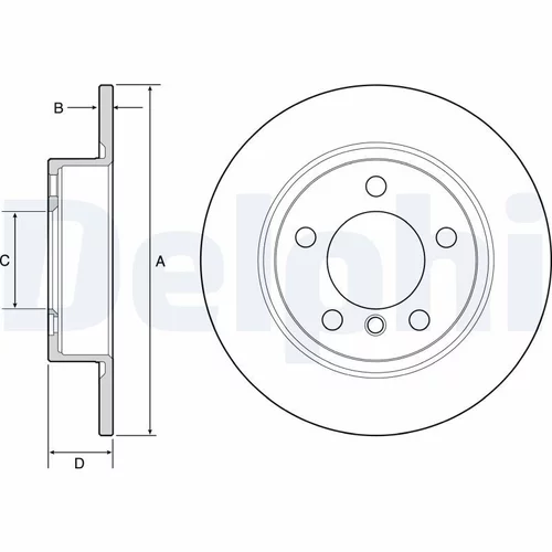 Brzdový kotúč DELPHI BG4561C