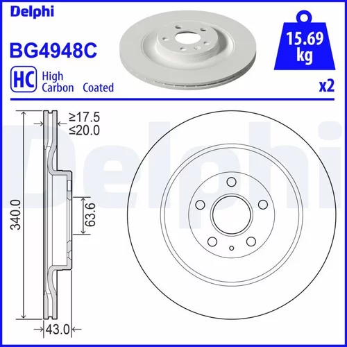 Brzdový kotúč DELPHI BG4948C