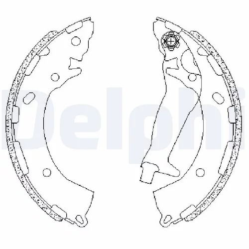 Sada brzdových čeľustí DELPHI LS2195