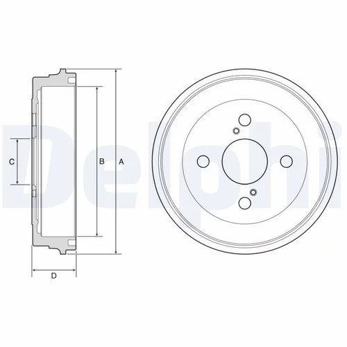 Brzdový bubon DELPHI BF605 - obr. 1