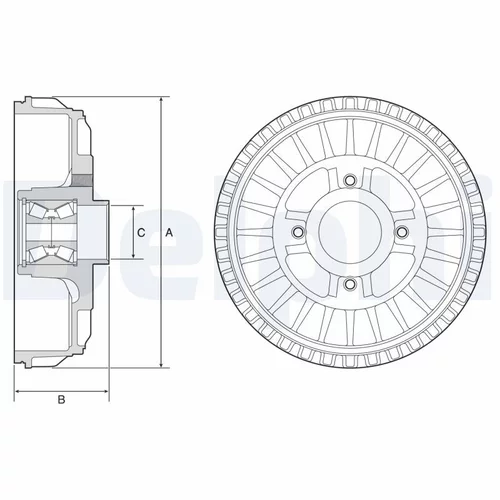 Brzdový bubon DELPHI BFR622 - obr. 1