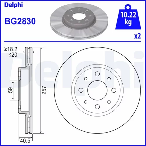 Brzdový kotúč DELPHI BG2830