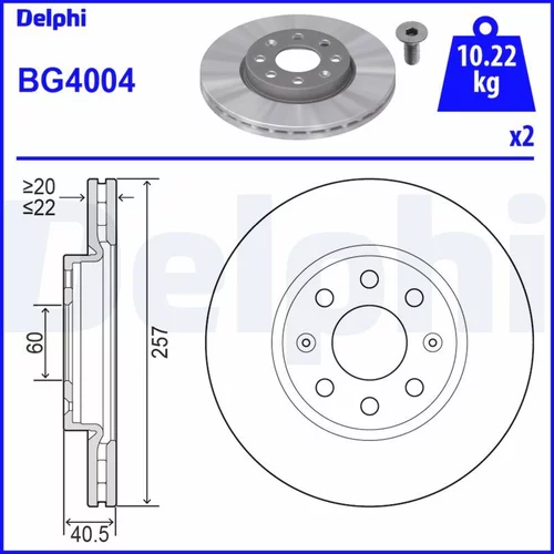 Brzdový kotúč DELPHI BG4004