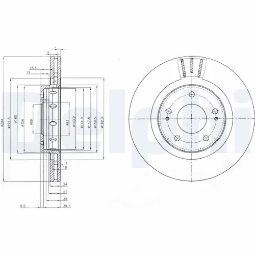 Brzdový kotúč DELPHI BG4038C