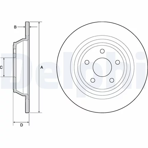 Brzdový kotúč DELPHI BG4703C