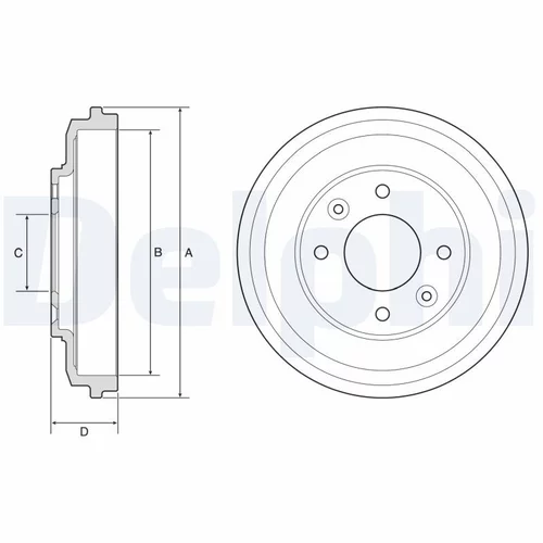 Brzdový bubon DELPHI BF598 - obr. 1