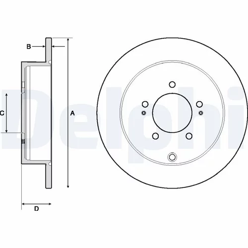 Brzdový kotúč DELPHI BG4161C