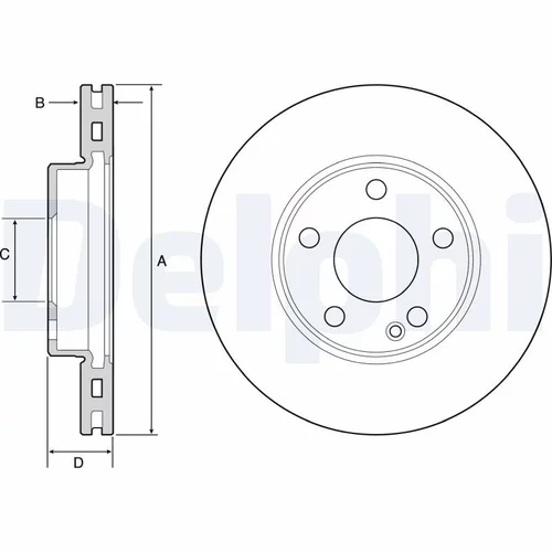Brzdový kotúč DELPHI BG4554C