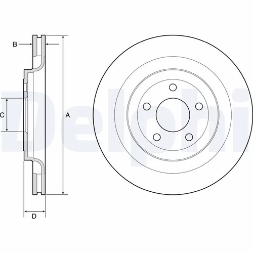 Brzdový kotúč DELPHI BG4832C