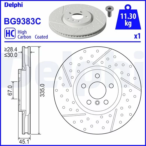 Brzdový kotúč DELPHI BG9383C