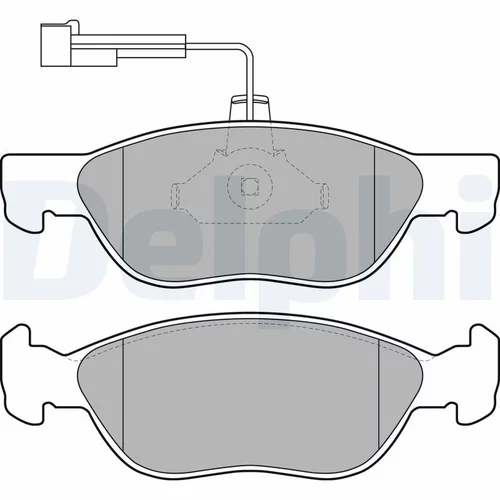 Sada brzdových platničiek kotúčovej brzdy DELPHI LP1586