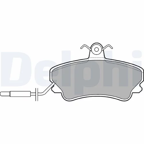 Sada brzdových platničiek kotúčovej brzdy DELPHI LP822