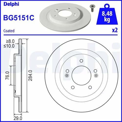 Brzdový kotúč BG5151C /DELPHI/