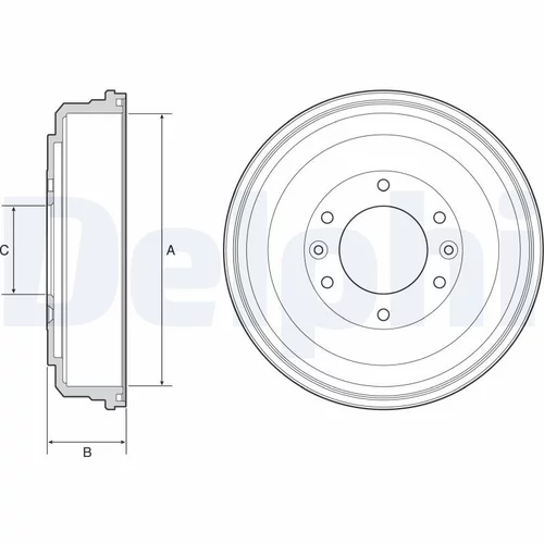 Brzdový bubon DELPHI BF555 - obr. 1
