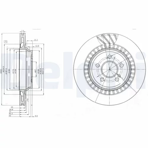 Brzdový kotúč DELPHI BG4144