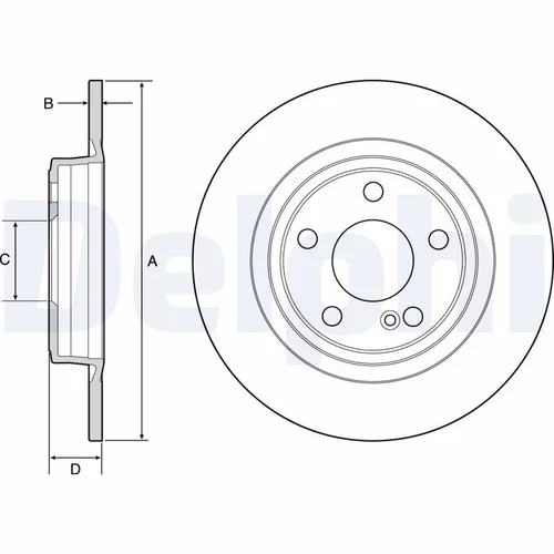 Brzdový kotúč DELPHI BG4558C