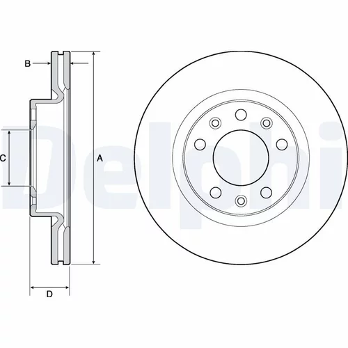 Brzdový kotúč DELPHI BG4700C