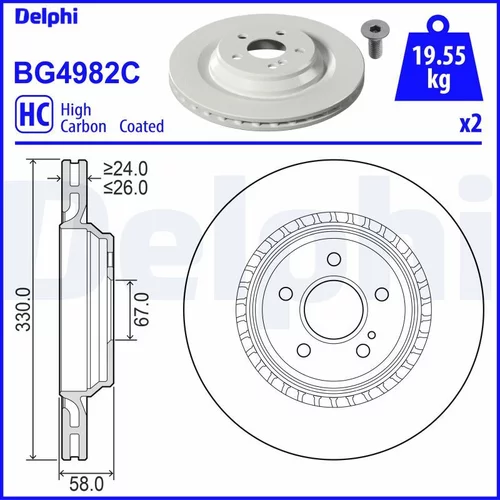 Brzdový kotúč DELPHI BG4982C