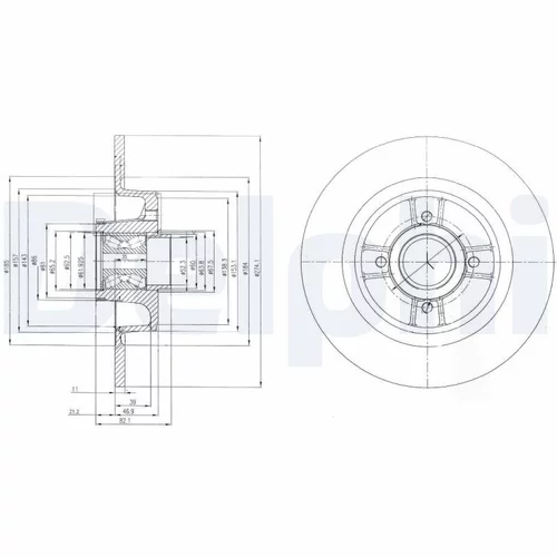 Brzdový kotúč DELPHI BG9029RS