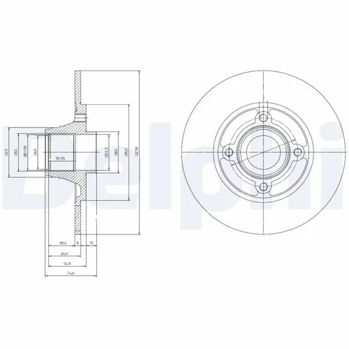 Brzdový kotúč DELPHI BG9033RS