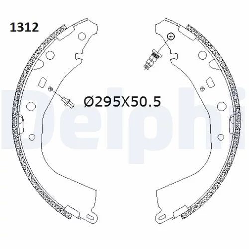 Sada brzdových čeľustí DELPHI LS2187 - obr. 1