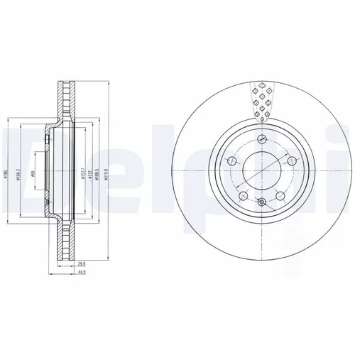 Brzdový kotúč DELPHI BG4080C