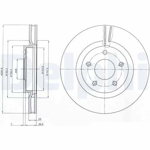 Brzdový kotúč DELPHI BG4109C