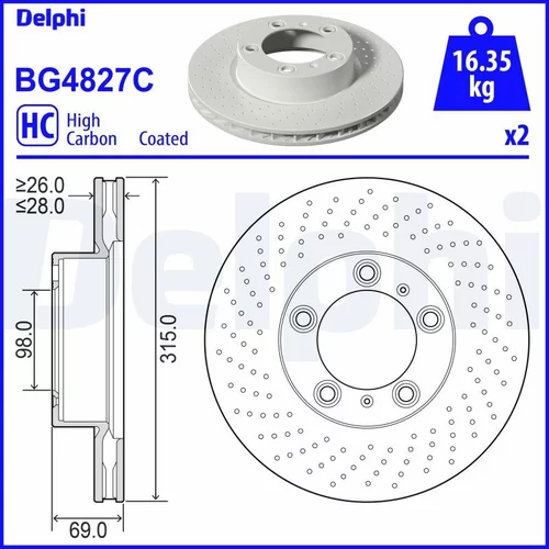 Brzdový kotúč BG4827C /DELPHI/