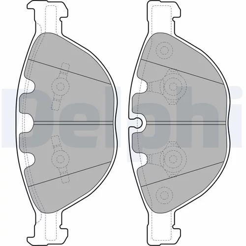 Sada brzdových platničiek kotúčovej brzdy DELPHI LP2041