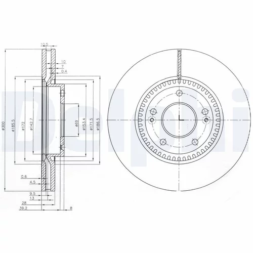 Brzdový kotúč DELPHI BG4011