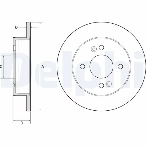Brzdový kotúč DELPHI BG4917C